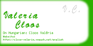 valeria cloos business card